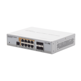 Cloud Router Switch Administrable L3 8 Ptos. 10/100/1000 Mbps c/PoE Pasivo o 802.3af/at 4 Ptos. SFP