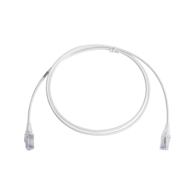 Cable de Parcheo  MC6 Modular Cat6 UTP CM/LS0H 5ft Blanco Diametro Reducido (28AWG)