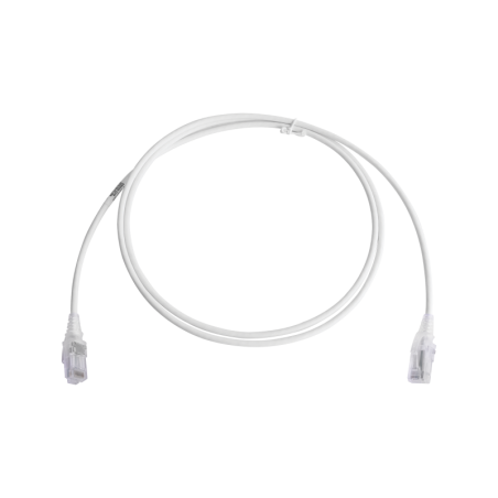 Cable de Parcheo  MC6 Modular Cat6 UTP CM/LS0H 5ft Blanco Diametro Reducido (28AWG)