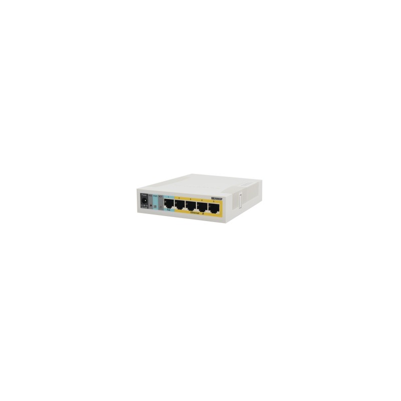 (RB260GSP) Switch Mikrotik 5 puertos PoE (Pasivo) (1in/4out) Gigabit Ethernet y 1 SFP