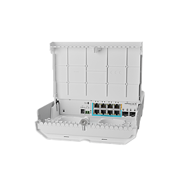 Switch Smart 7 Ptos. PoE Inverso Gigabit 2 SFP+ 10G exterior CSS610-1Gi-7R-2S+OUT netPower Lite 7R