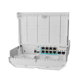 Switch Smart 7 Ptos. PoE Inverso Gigabit 2 SFP+ 10G exterior CSS610-1Gi-7R-2S+OUT netPower Lite 7R