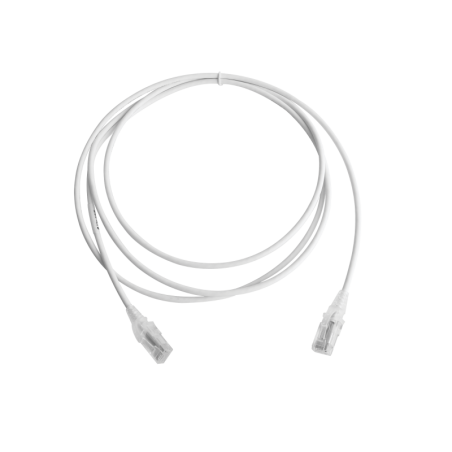 Cable de Parcheo  MC6 Modular Cat6 UTP CM/LS0H 7ft Blanco Diametro Reducido (28AWG) Version Bulk