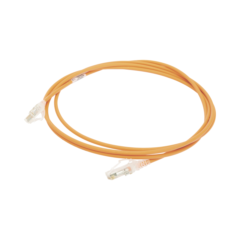 Cable de Parcheo  MC6 Modular Cat6 UTP CM/LS0H 7ft Naranja Diametro Reducido (28AWG)