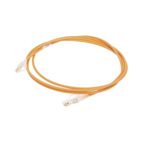 Cable de Parcheo  MC6 Modular Cat6 UTP CM/LS0H 7ft Naranja Diametro Reducido (28AWG)