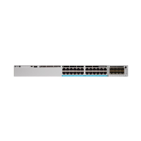 Switch Catalyst 9300L, 24 puertos Gigabit Ethernet, PoE+, 4 puertos SFP+ (4x 1G/10G) Network Essentials, Incluye cable CAB-TA-NA