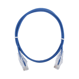 Cable de Parcheo Slim UTP Cat6 - 1 metro Azul Diametro Reducido (28 AWG)