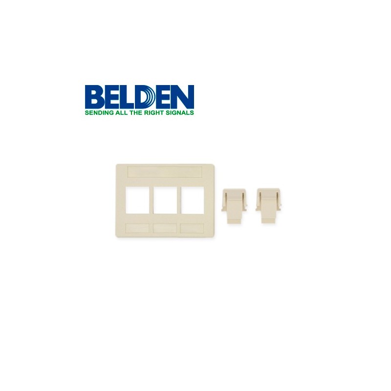 Adaptador modular keyconnect belden ax102291 3 puertos compatible con