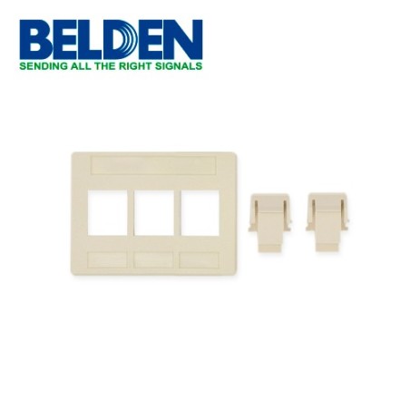 Adaptador modular keyconnect belden ax102291 3 puertos compatible con