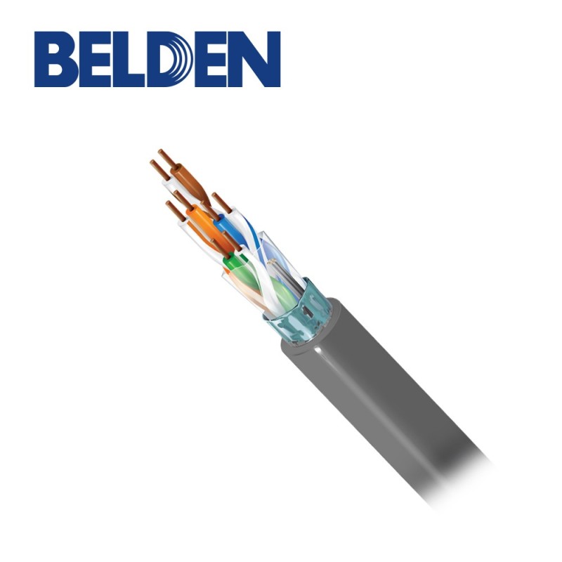 Cable ftp cat5e+ belden 1212f 0081000 forro pvc gris cmr 4 pares 350mh