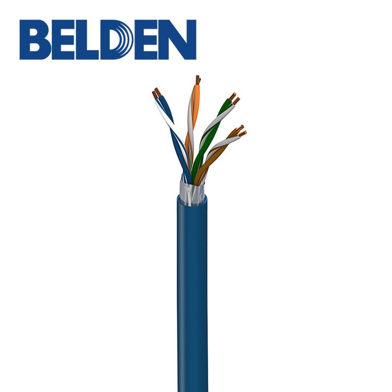 Cable ftp cat5e+ plenum belden 1213f d15a1000 forro pvc azul cmp 4 par