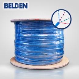 Cable utp cat6 belden 2412 0065000 forro pvc azul cmr 4 pares 350 mhz