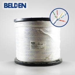 Cable utp cat6a belden 10gxs12 0091000 forro pvc blanco cmr riser 4 pa