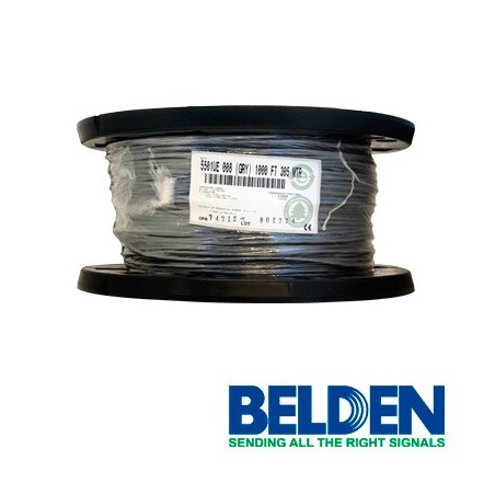 Cable audio belden 5501ue 0081000 3c/22awg riser gris 305m