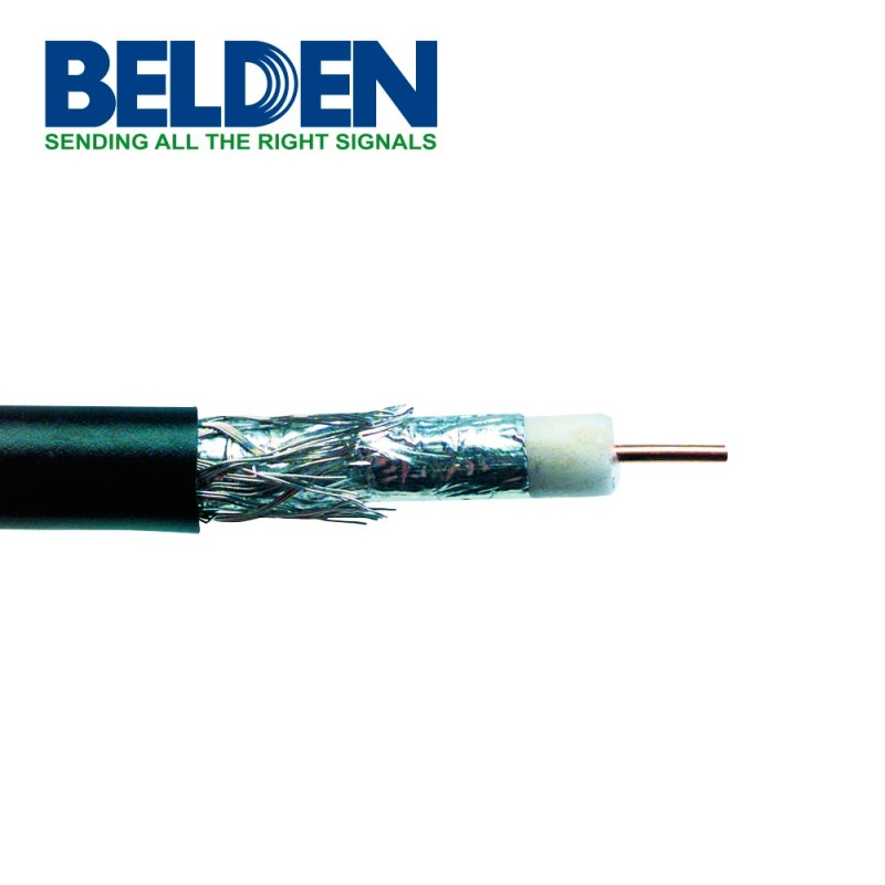 Cable coaxial belden 1189ax 0101000 rg6 para catv con cuadruple blinda