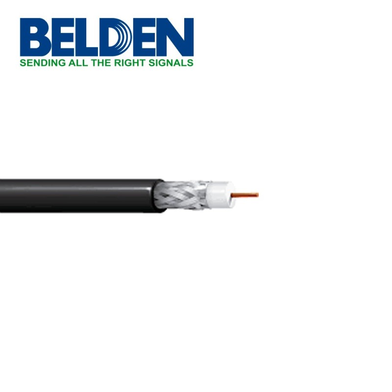 Cable coaxial belden 1694a 0101000 rg6 para sdi-hd negro 305 mtr