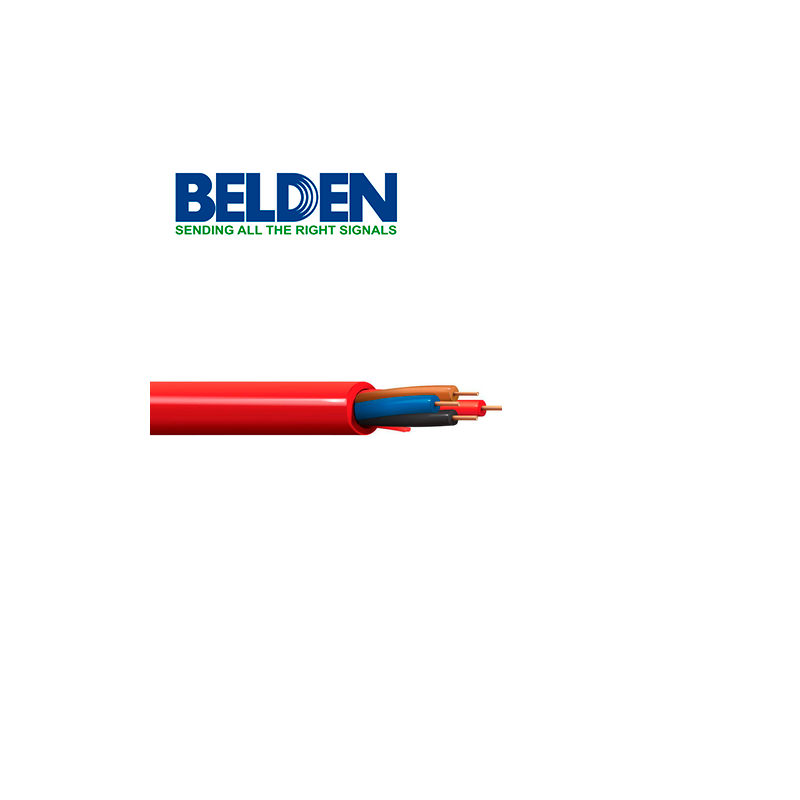 Cable de alarma contra incendio belden 5222ul 0021000 forro pvc rojo c