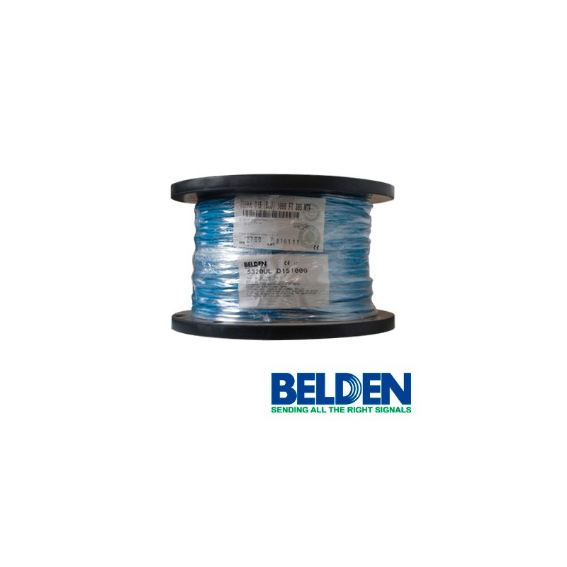 Cable de alarma contra incendios belden 5320ul d151000 forro pvc azul