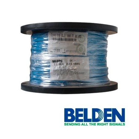 Cable de alarma contra incendios belden 5320ul d151000 forro pvc azul