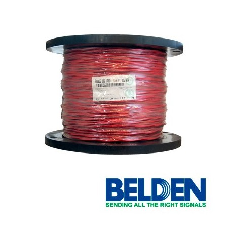 Cable para seguridad y sonido belden 5000ue 0021000 forro pvc rojo cmr