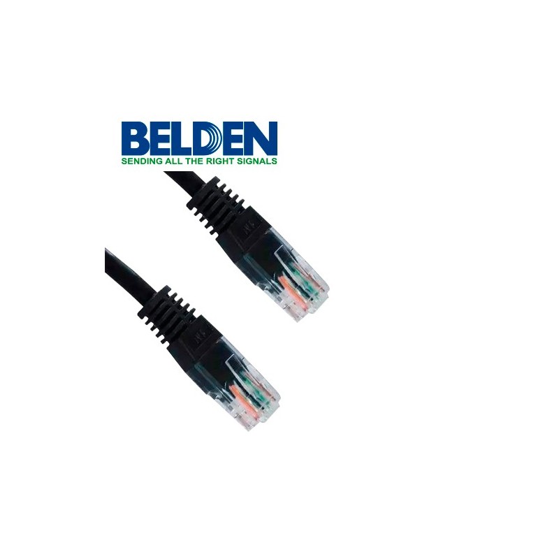 Cable Patch Cord UTP Belden Cat6 c601100004 forro pvc negro cmr-riser 4 pares