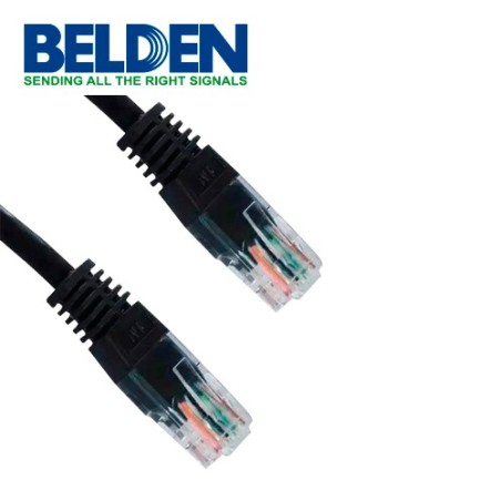 Cable Patch Cord UTP Belden Cat6 c601100004 forro pvc negro cmr-riser 4 pares