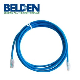 Cable Patch Cord UTP Belden Cat6 c601106002 forro pvc azul cmr-riser 4 pares