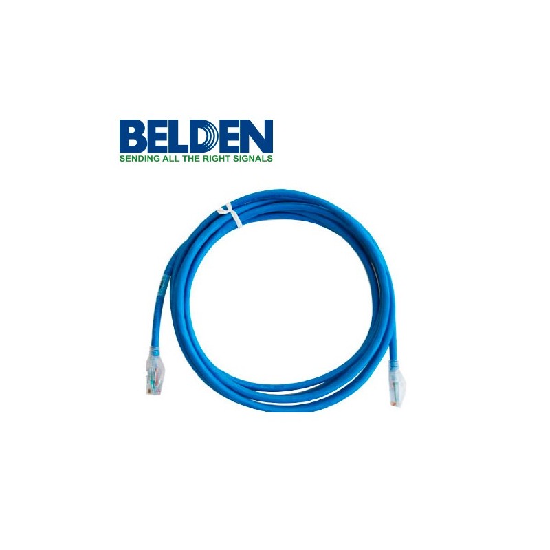 Cable Patch Cord UTP Belden Cat6 c601106002 forro pvc azul cmr-riser 4 pares