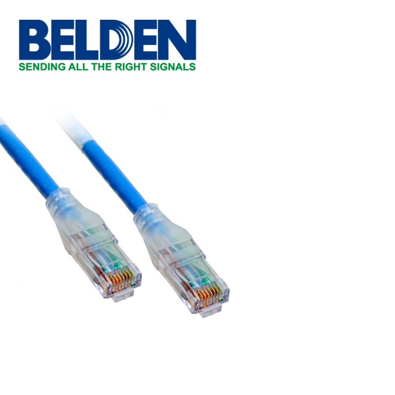 Cable Patch Cord UTP Belden Cat6 c601106003 forro pvc azul cmr-riser 4 pares