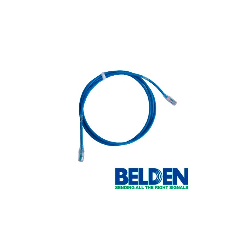 Cable Patch Cord UTP Belden Cat6 c601106007 forro pvc azul cmr-riser 4 pares