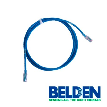 Cable Patch Cord UTP Belden Cat6 c601106007 forro pvc azul cmr-riser 4 pares