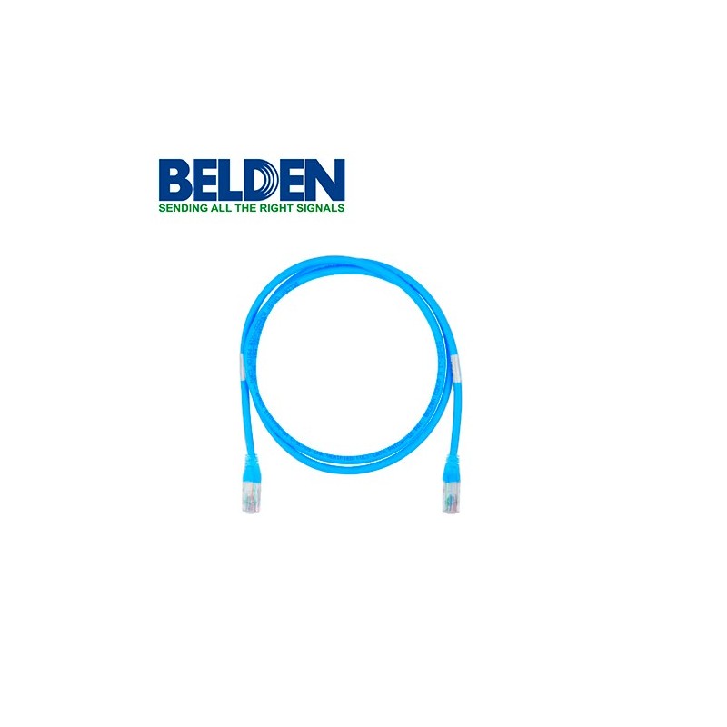 Cable Patch Cord UTP Belden Cat6 c601106009 forro pvc azul cmr-riser 4 pares