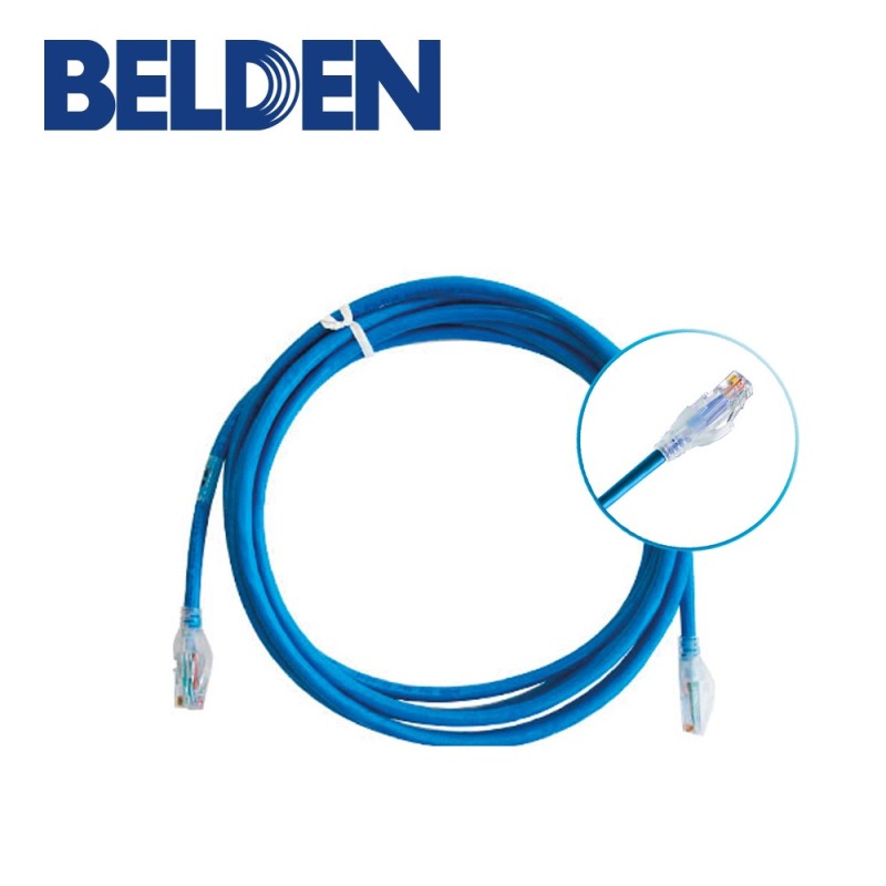 Cable Patch Cord UTP Belden Cat6 c601106015 forro pvc azul cmr-riser 4 pares