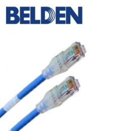 Cable Patch Cord UTP Belden Cat6 c601106025 forro pvc azul cmr-riser 4 pares