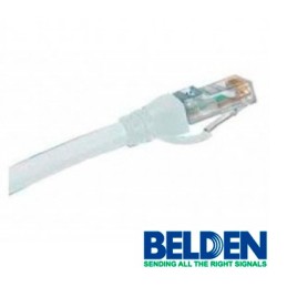 Cable Patch Cord UTP Belden Cat6 c601109002 forro pvc blanco cmr-riser 4 pare