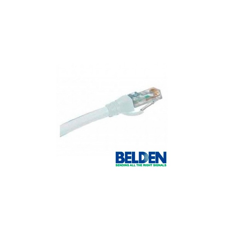 Cable Patch Cord UTP Belden Cat6 c601109002 forro pvc blanco cmr-riser 4 pare