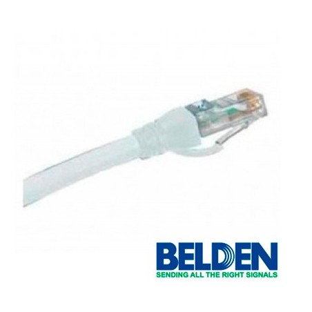 Cable Patch Cord UTP Belden Cat6 c601109002 forro pvc blanco cmr-riser 4 pare