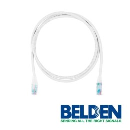 Cable Patch Cord UTP Belden Cat6 c601109004 forro pvc blanco cmr-riser 4 pare