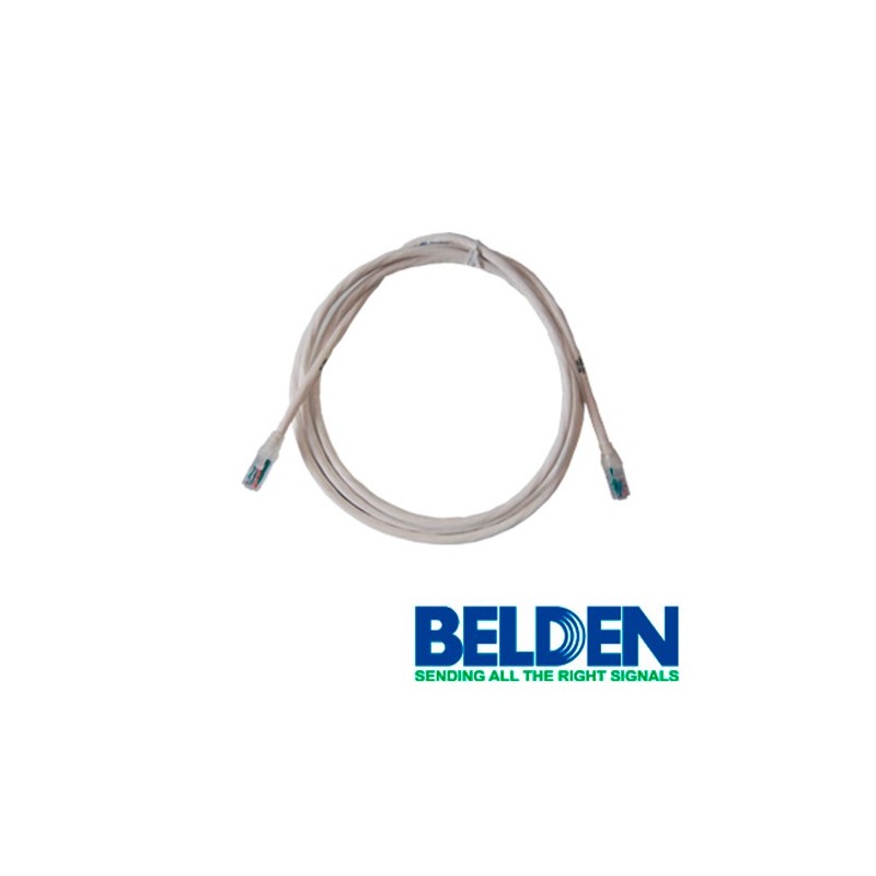 Cable Patch Cord UTP Belden Cat6 c601109007 forro pvc blanco cmr-riser 4 pare