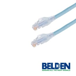 Cable Patch Cord UTP Belden Cat6 c601116007 forro pvc azul claro cmr-riser 4