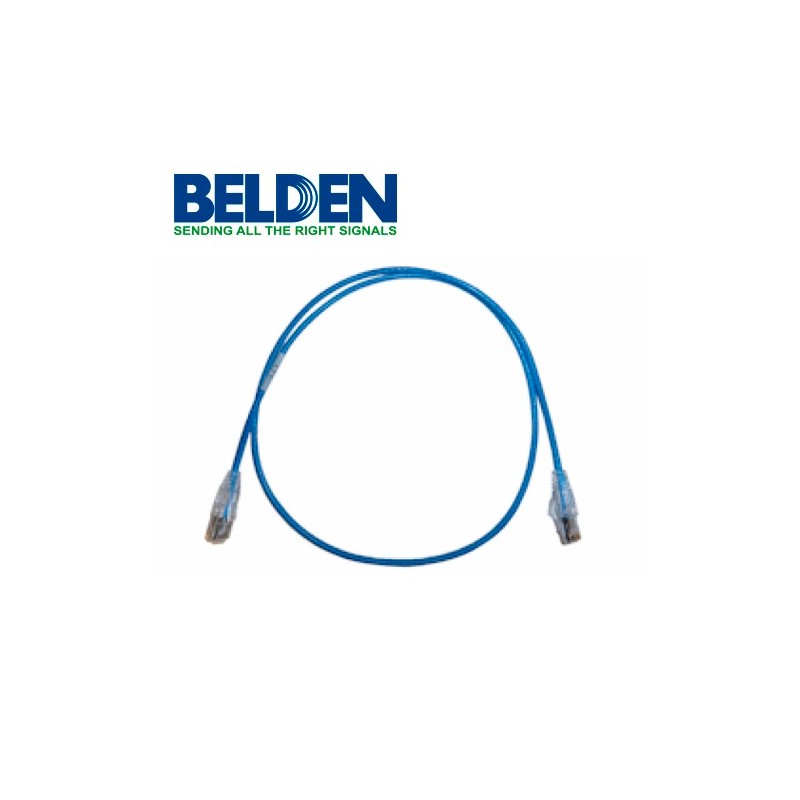 Cable Patch Cord UTP Belden Cat6 c6d1106002 forro pvc azul cmr-riser 4 pares