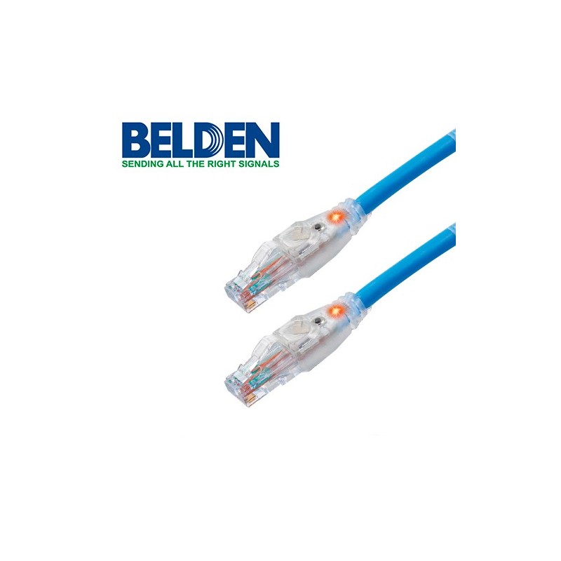 Patchcord utp cat6a traceable con luz led belden cat1106007 forro pvc