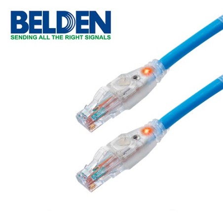 Patchcord utp cat6a traceable con luz led belden cat1106007 forro pvc