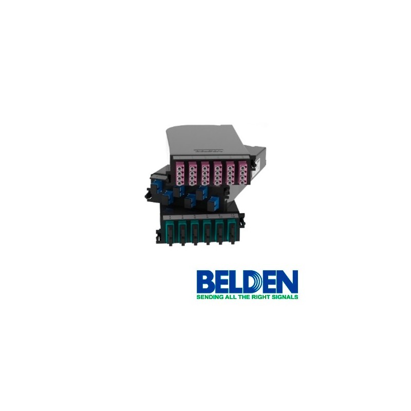 Cassete uhd belden fcsh12ldfs os2 12 puertos conectores lc duplex azul