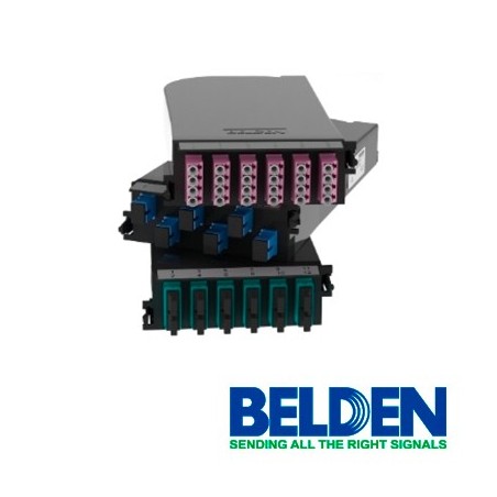 Cassete uhd belden fcsh12ldfs os2 12 puertos conectores lc duplex azul