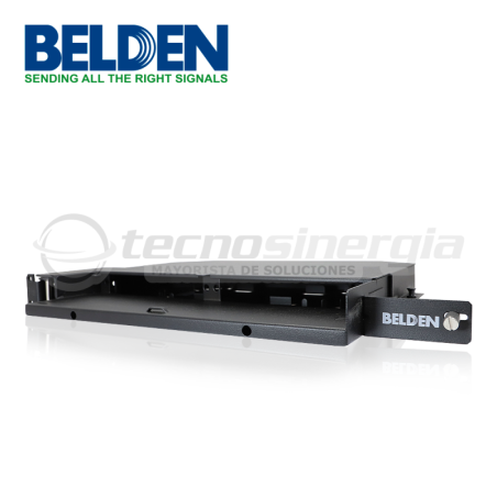 Charola fibra optica rack belden ax100041 p/2 adaptadores