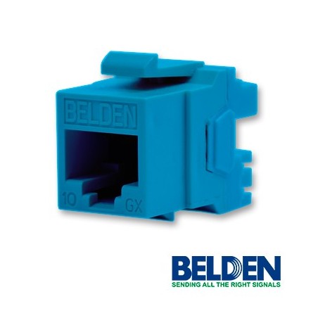 Conector jack belden ax104156 rj-45 cat6a keyconnect color azul