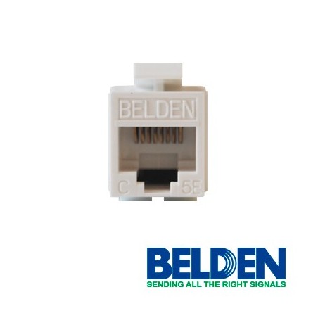 Conector modular jack rj45 cat5e belden ax101309 estilo keyconnect bla