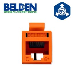 Conector modular jack rj45 cat6 revconnect belden rv6mjkuor-s1 estilo