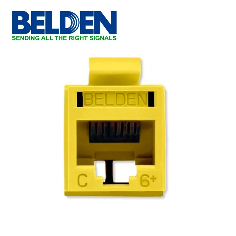 Conector modular jack rj45 cat6 revconnect belden rv6mjkuyl-s1 estilo